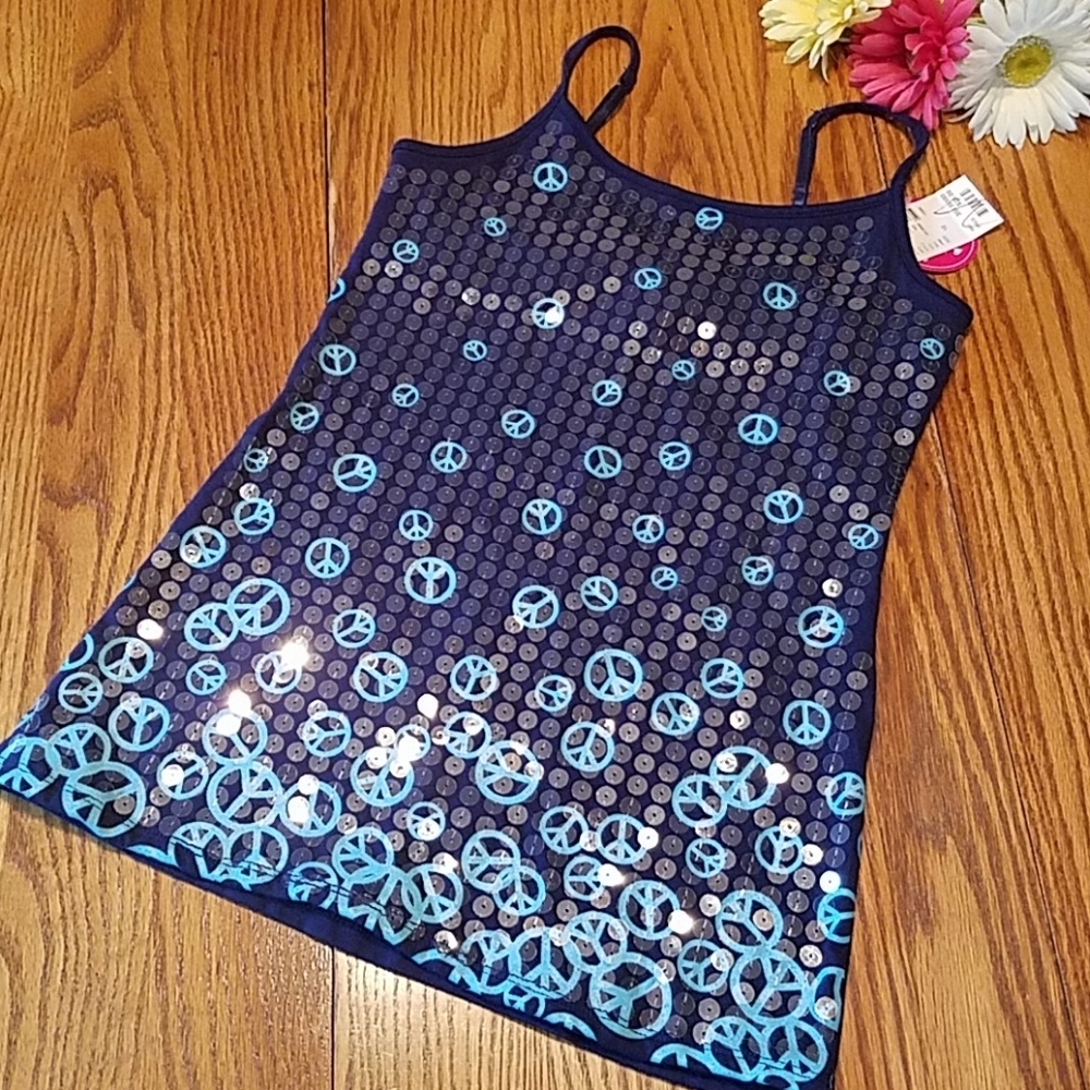 Justice NWT Sequined Tank Top - Girl's 12
